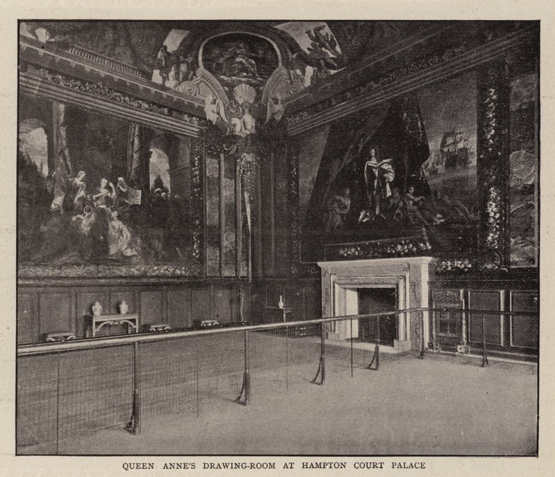 El salón de dibujo de la Reina Ana en el Palacio de Hampton Court de English Photographer