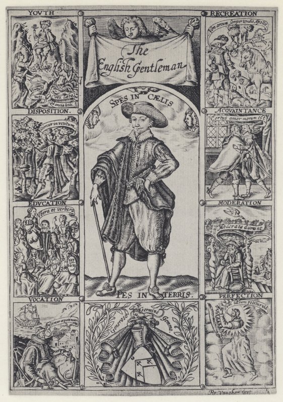 R Brathwait, El caballero inglés, J Haviland para R Bostock 1630 de English Photographer