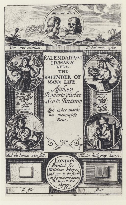 R Farley, Kalendarium humanae vitae, W Hope 1638 de English Photographer