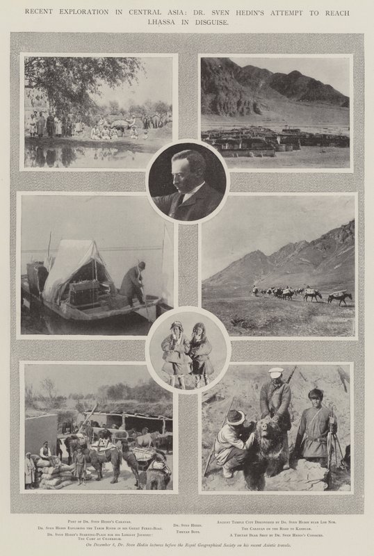 Reciente exploración en Asia Central, el intento del Dr. Sven Hedin de llegar a Lhasa disfrazado de English Photographer