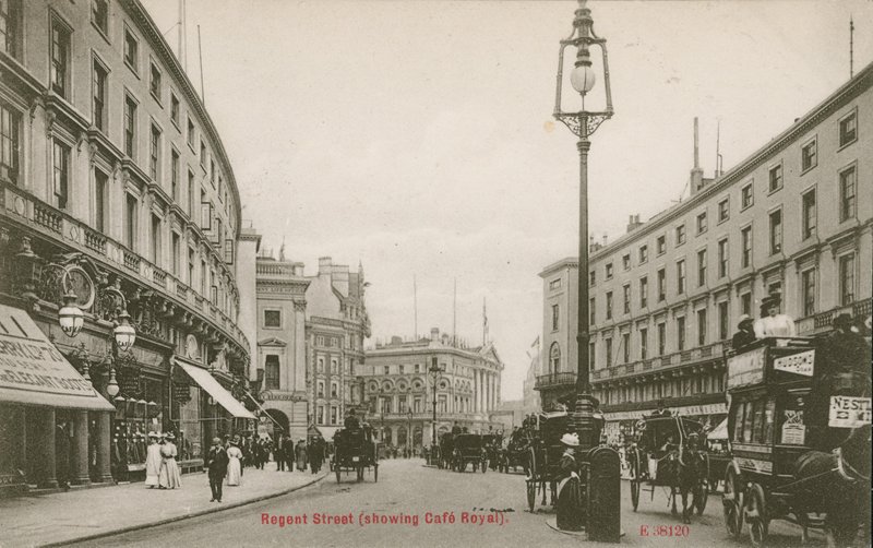 Regent Street, Londres, mostrando el Café Royal de English Photographer