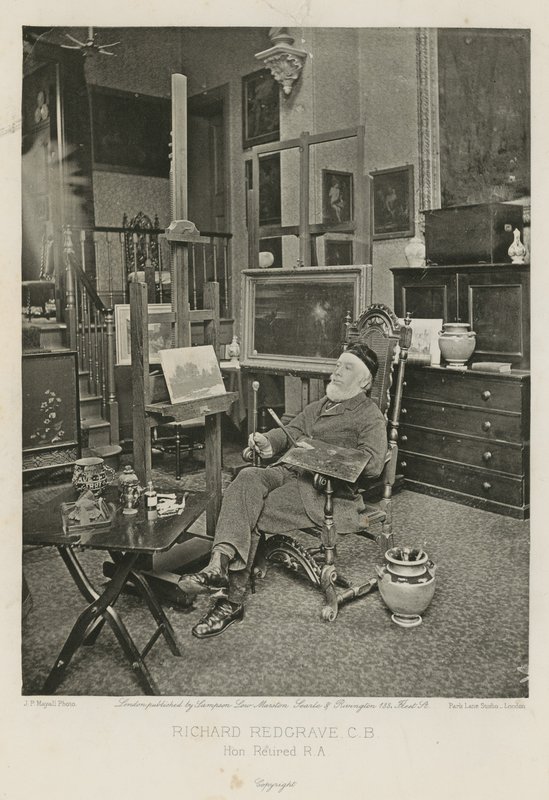 Richard Redgrave en su estudio de Hyde Park Gate de English Photographer