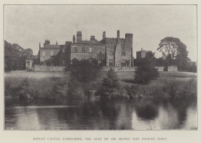 Castillo de Ripley, Yorkshire, la residencia de Sir Henry Day Ingilby, baronet de English Photographer