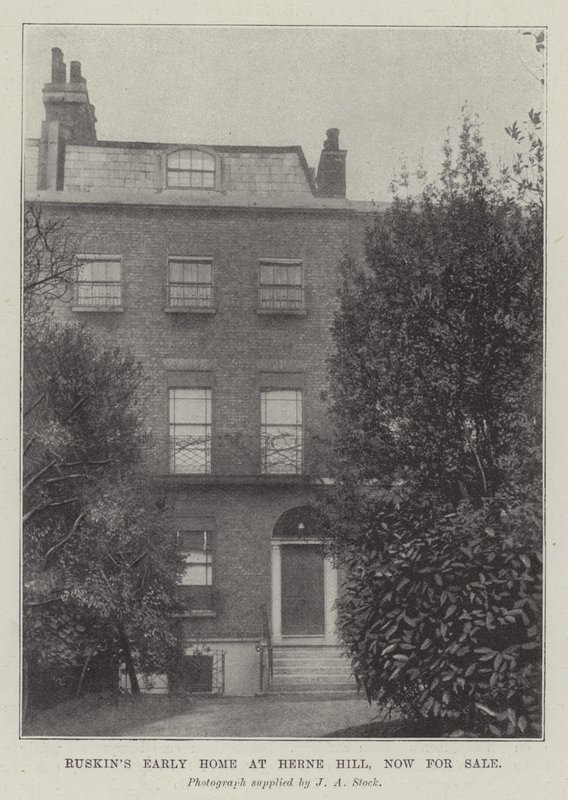 Primer hogar de Ruskin en Herne Hill, ahora en venta de English Photographer