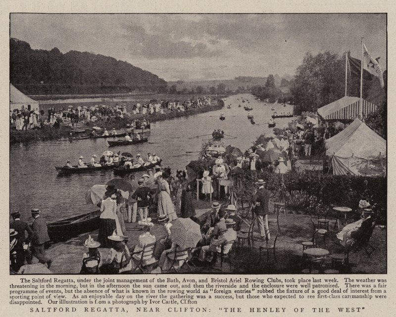 Regata de Saltford, cerca de Clifton, el Henley del Oeste de English Photographer