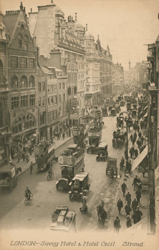 Hotel Savoy y Hotel Cecil, Strand, Londres de English Photographer