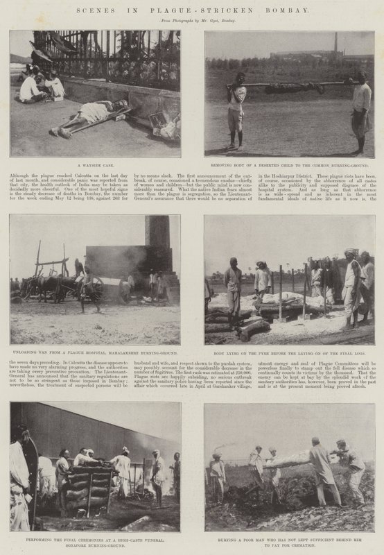 Escenas en Bombay afectada por la peste de English Photographer