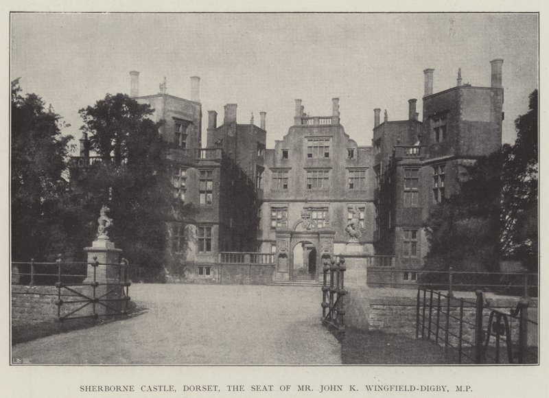 Castillo de Sherborne, Dorset, la residencia del Sr. John K Wingfield-Digby, MP de English Photographer