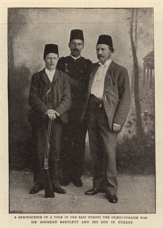 Sir Ashmead Bartlett y su Hijo en Turquía de English Photographer