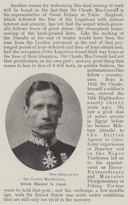 Sir Claude MacDonald, ministro británico en Japón de English Photographer