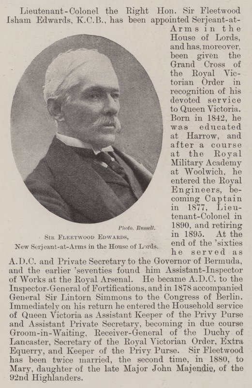 Sir Fleetwood Edwards, nuevo Sargento de Armas en la Cámara de los Lores de English Photographer
