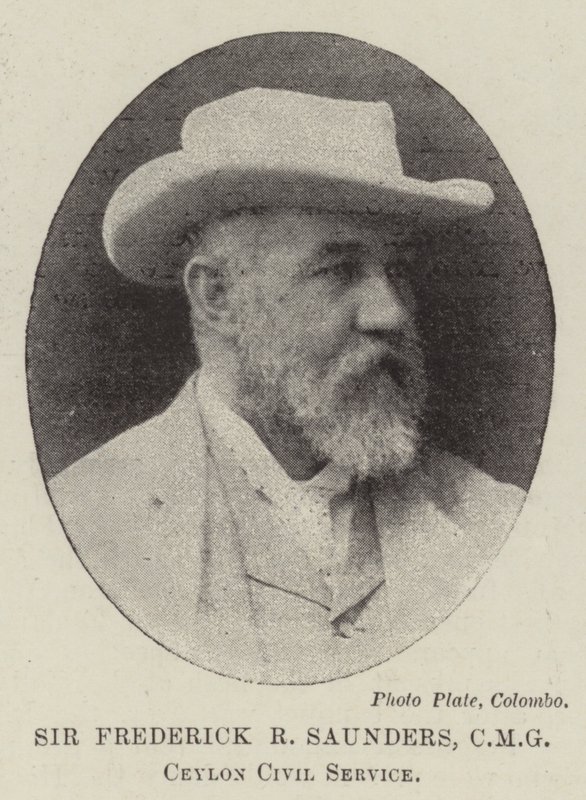 Sir Frederick R Saunders, CMG, Servicio Civil de Ceilán de English Photographer