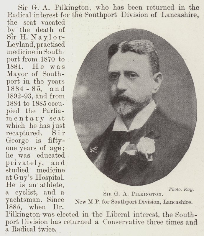 Sir G A Pilkington, nuevo MP para la División de Southport, Lancashire de English Photographer