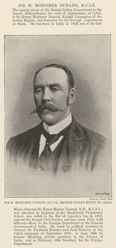 Sir H Mortimer Durand, KCIE, Enviado Británico a Kabul de English Photographer