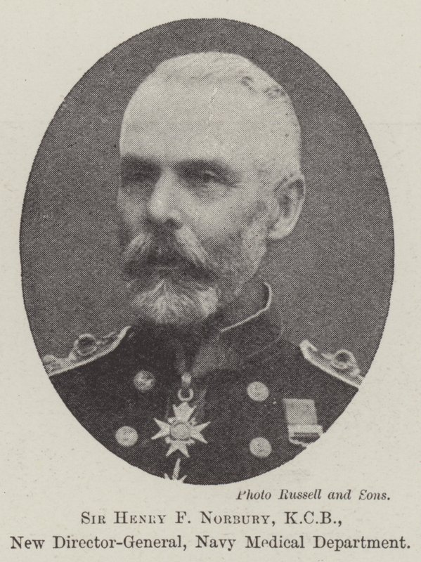 Sir Henry F Norbury, KCB, Nuevo Director General, Departamento Médico de la Marina de English Photographer