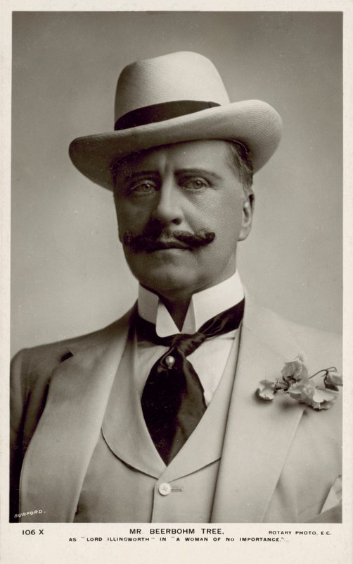 Sir Herbert Beerbohm Tree, actor inglés (foto b/n) de English Photographer