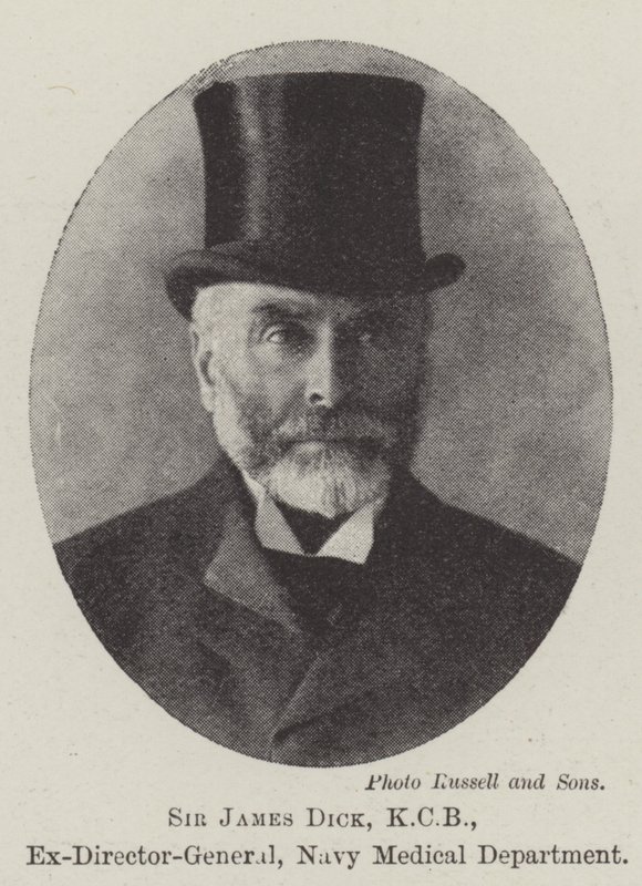 Sir James Dick, KCB, Ex-Director General, Departamento Médico de la Marina de English Photographer