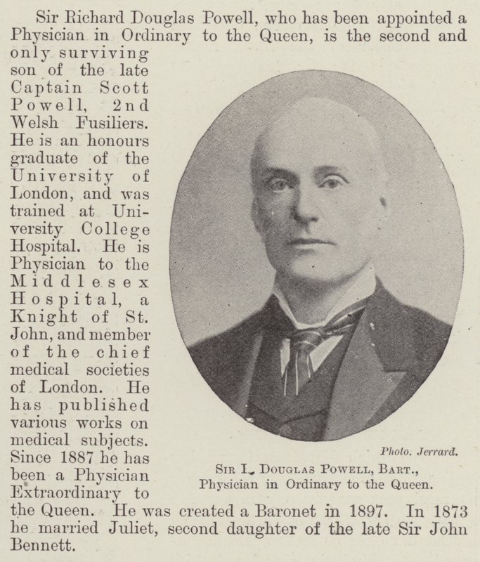 Sir R Douglas Powell, Baronet, médico ordinario de la Reina de English Photographer