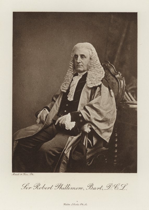 Sir Robert Phillimore, Baronet, DCL (fotografía en B/N) de English Photographer