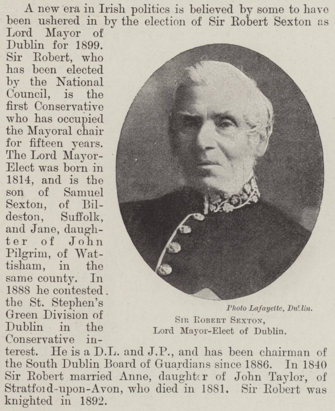 Sir Robert Sexton, Alcalde Electo de Dublín de English Photographer