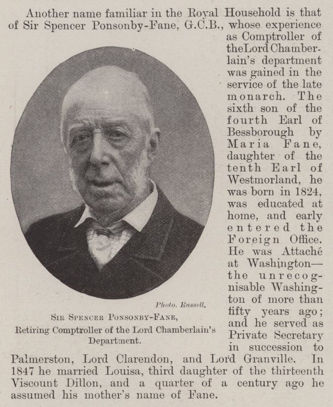 Sir Spencer Ponsonby-Fane, controlador retirado del Departamento del Lord Chambelán de English Photographer