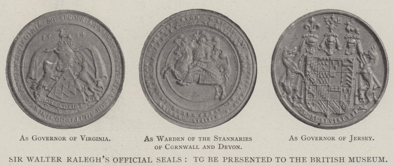 Los sellos oficiales de Sir Walter Ralegh, que serán presentados al Museo Británico de English Photographer