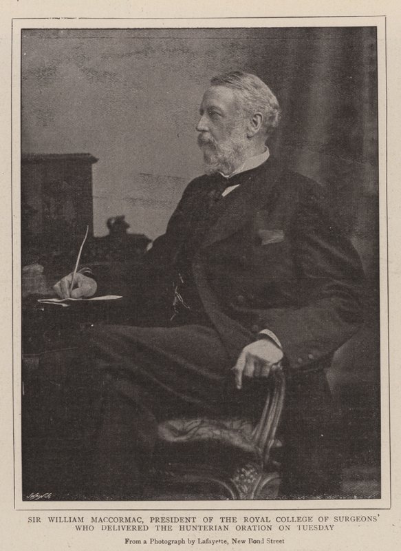 Sir William MacCormac, Presidente del Real Colegio de Cirujanos que pronunció la Oración Hunteriana el martes de English Photographer