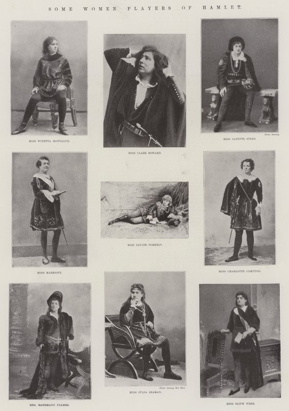 Algunas mujeres intérpretes de Hamlet de English Photographer