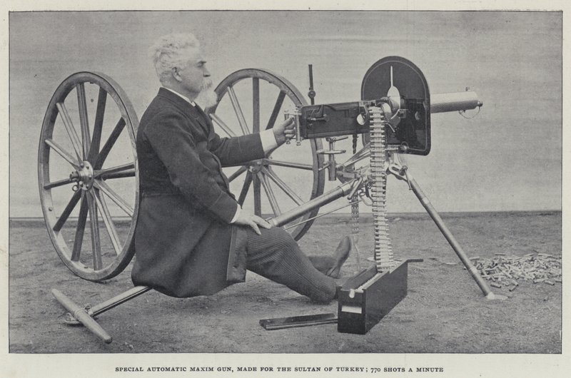 Ametralladora Automática Especial Maxim, hecha para el Sultán de Turquía, 770 Disparos por Minuto de English Photographer