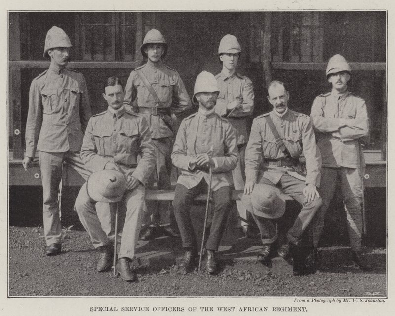 Oficiales de servicio especial del Regimiento de África Occidental de English Photographer
