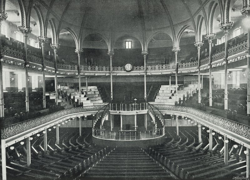 Tabernáculo de Spurgeon, vista general del interior de English Photographer