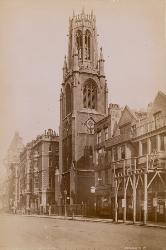 Iglesia de St Dunstans, Fleet Street, Londres de English Photographer