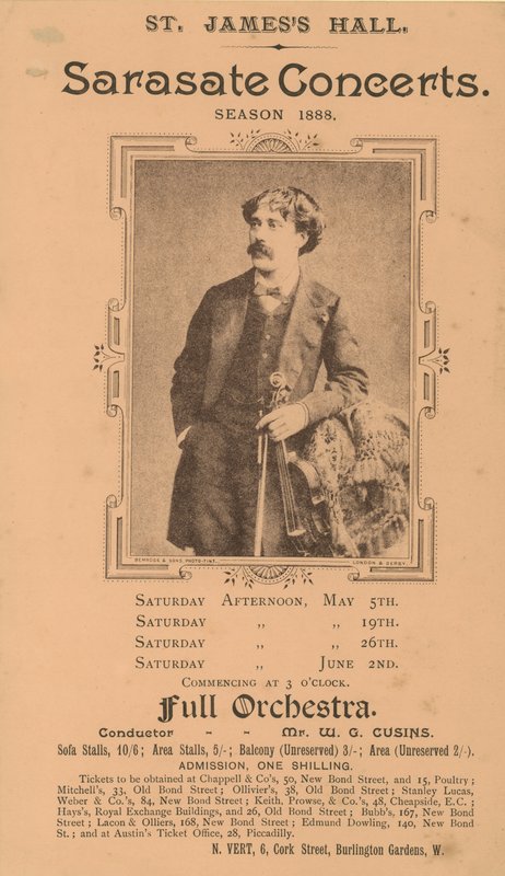 Conciertos de Sarasate en St Jamess Hall de English Photographer