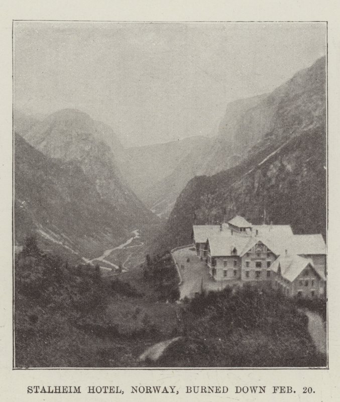 Hotel Stalheim, Noruega, quemado el 20 de febrero de English Photographer