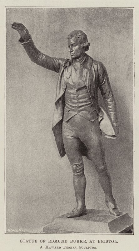 Estatua de Edmund Burke, en Bristol, J. Haward Thomas, escultor de English Photographer