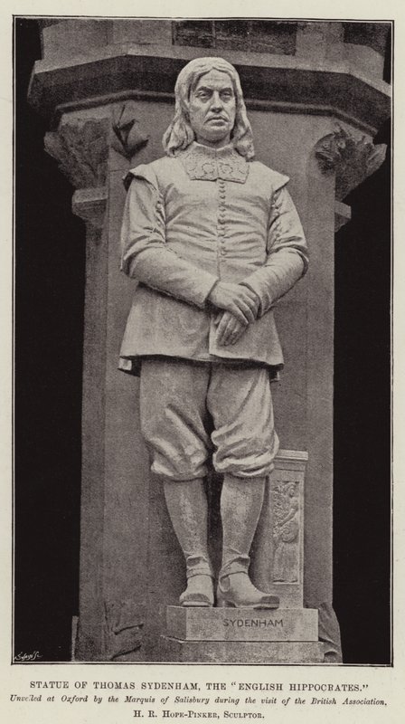 Estatua de Thomas Sydenham, el Hipócrates inglés de English Photographer