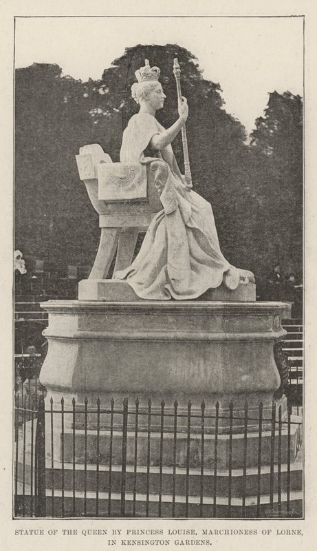 Estatua de la Reina por la Princesa Louise, Marquesa de Lorne, en Kensington Gardens de English Photographer