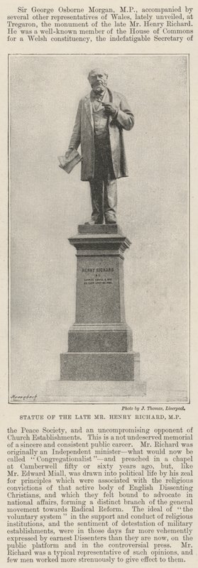 Estatua del difunto Sr. Henry Richard, MP de English Photographer