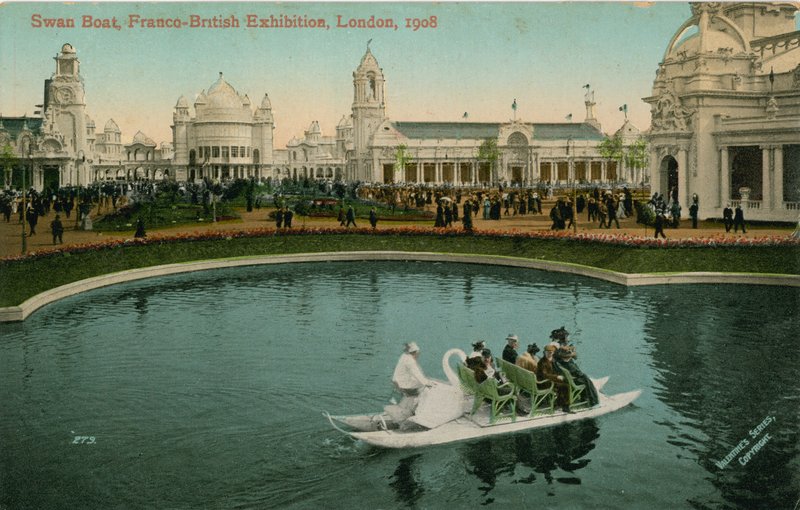 Barco Cisne, Exposición Franco-Británica, Londres, 1908 de English Photographer