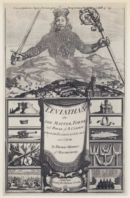 T Hobbes, Leviatán, A Crooke 1651 de English Photographer