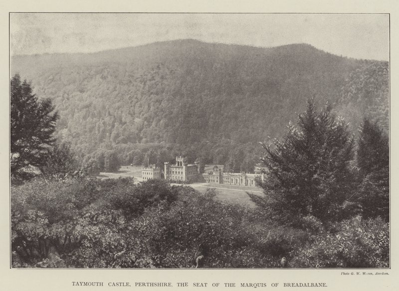 Castillo de Taymouth, Perthshire, la Residencia del Marqués de Breadalbane de English Photographer
