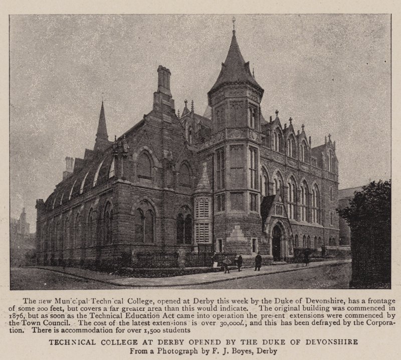 Colegio Técnico en Derby inaugurado por el Duque de Devonshire de English Photographer