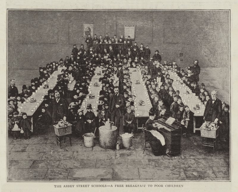 Las escuelas de Abbey Street, un desayuno gratuito para niños pobres de English Photographer