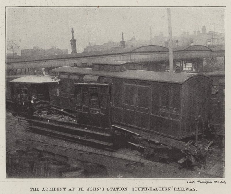 El Accidente en la Estación de St Johns, Ferrocarril del Sureste de English Photographer