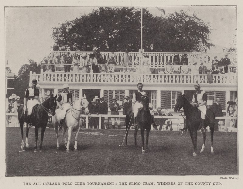 El torneo del All Ireland Polo Club, el equipo de Sligo, ganadores de la County Cup de English Photographer