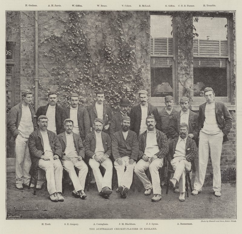 Los jugadores de cricket australianos en Inglaterra de English Photographer