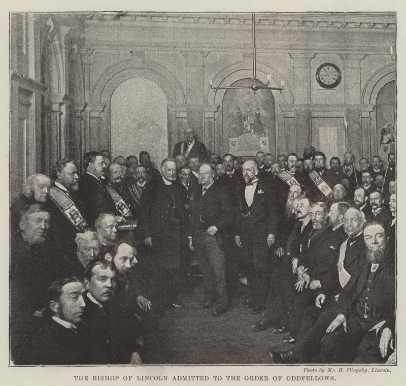 El Obispo de Lincoln admitido en la Orden de Oddfellows de English Photographer