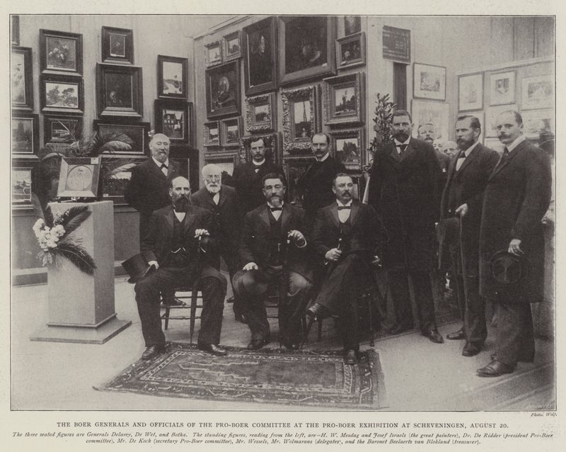Los generales bóer y funcionarios del Comité Pro-Bóer en la Exposición Pro-Bóer en Scheveningen, 20 de agosto de English Photographer