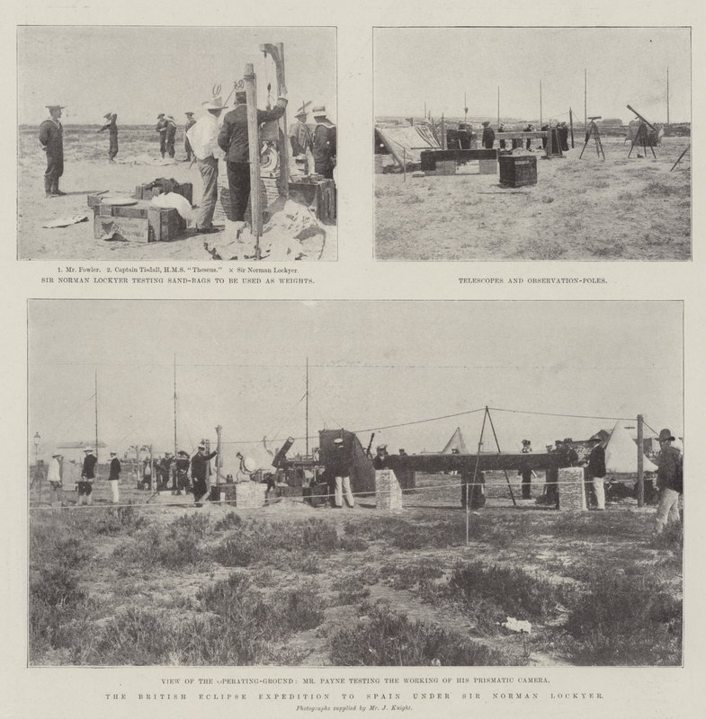 La expedición británica del eclipse a España bajo Sir Norman Lockyer de English Photographer
