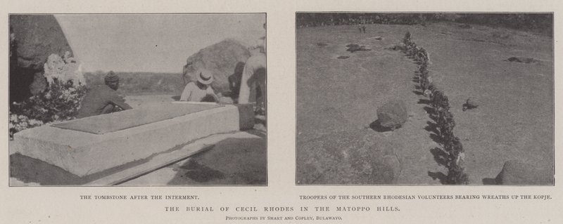 El entierro de Cecil Rhodes en las colinas de Matoppo de English Photographer